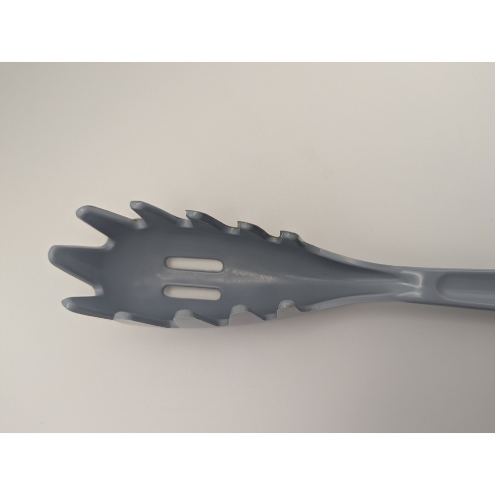 Vintage Gray Nylon Plastic Spaghetti Slotted Server Spoon Pasta Utensil Kitchen - Picture 4 of 8